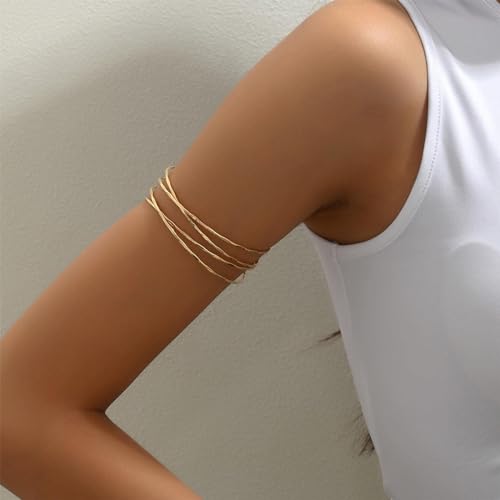 Image of Long tiantian Gold Arm Cuff Upper Arm Armband Greek Goddess Costume Jewelry