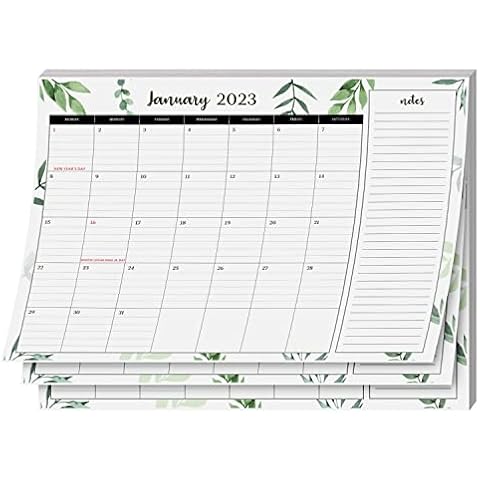 2020-2021 Desk Pad Monthly Calendar - Glued on Top - Beautiful Elegant Design, Perfect for Organizing & Planning | Runs from September 2020 - January 2022 (17 Months) | 8.5” x 11” Cover
