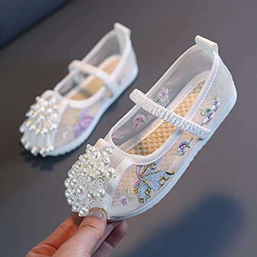 Girls Flat Bottomed Embroidered Sandals Fashionable Costume Shoes Performance Children Toddler Girls Winter Shoes Size 92