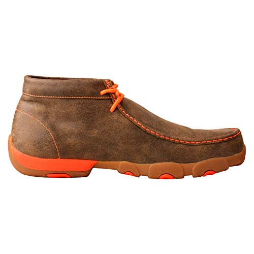 Image of Twisted X Men's Work Chukka Driving Moc, Moc Toe Steel Toe, Distressed Saddle