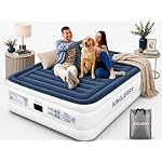 KINGJERRY Air Mattress Queen with Built in Pump, Soft Dual-Layer Design
