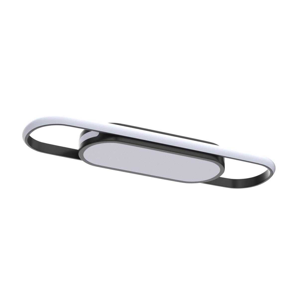 Oninio Plafoniera LED Soffitto 70cm Moderna Plafoniera Dimmerabile Lampada da Soffitto 40w lampada da soffitto per Soggiorno Camera da letto (Nero)