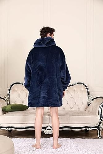 EAHOME Oversized Hoodie Sweatshirt Blanket XL, Super Warm Sherpa Giant Hoodie, Wearable Blanket Sweatshirt with Pocket, One Size for Adults Men Women Kid Younger