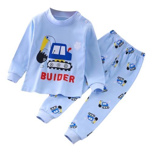 Kids Girls Cartoon Printed Pants Outfits Long Sleeve Round Neck Pullover Tops Trousers Toddler Girls Cute 𝗦leepwear