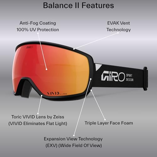 Giro Balance II Snow Goggle Stone Tan Rails - VIVID Rose Gold by Giro - Image 3