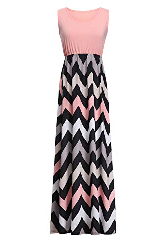 Image of Lacavocor Womens Summer Maxi Dress Tank Top Sleeveless Long Dresses