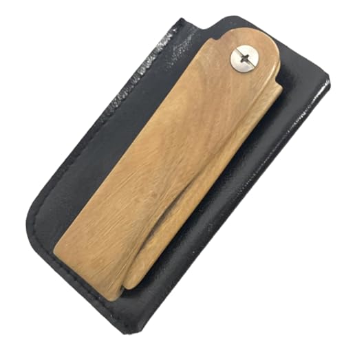 Ipetboom 1 Set Folding Wooden Comb with Case Portable Hair Comb for Men for Salon Home Use Multi Function Grooming Tool for Travel Everyday Styling