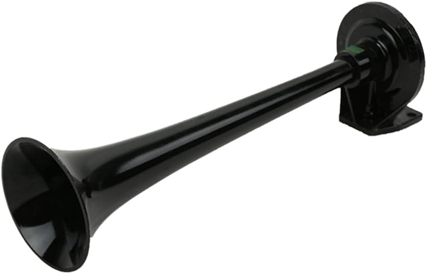 Mytee Products Single Trumpet Air Horn For Trucks, Heavy Duty Black 12V Semi Truck Air Horn Compatible with International Replaces 3791-174-C, 3791-174-C2, 3791174C2 IH3791174C