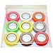 JVCC Mini-Spike-Pack Mini Spike Tape Multi-Pack: 1/2 in. x 2 yds. / Assorted (Fluorescent Green & Orange & Pink & Yellow, Brown, Grey, Red, White, Yellow) [9 Rolls/Pack]