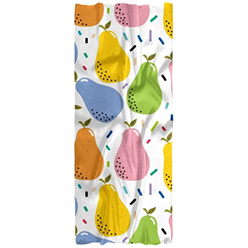 Écharpe légère femme motif poire multicolore originale trois saisons