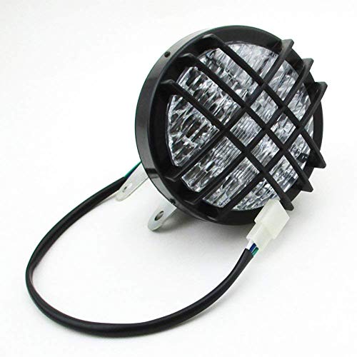 Aquiver Auto Parts New 3 Wires 12V LED Front Head Light Headlight for 50cc 70 90 110cc 125cc 150cc 200cc Quad 4 Wheeler Go Kart ATV Roketa Taotao Kazuma Sunl