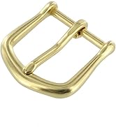 10174 1 1/4" Natural Brass, Heel Bar Buckle, Solid Brass-LL