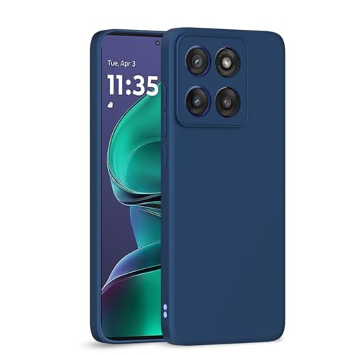 Image of Outlouders Back Cover for Motorola Moto Edge 60 Stylus 5G | Camera Protection | Durable Soft Matte Silicone Bumper Case (Blue)