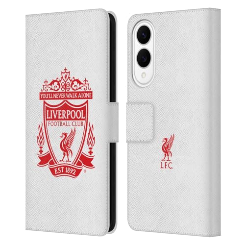 Étui portefeuille Liverpool FC pour Samsung Galaxy S25 Edge en cuir blanc Head Case Designs