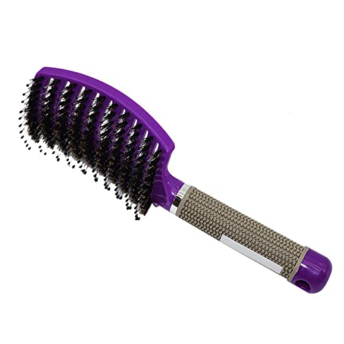 Hairstreaq Detangling Brush Wet Dry Detangler Hair Brushes Vented Detangling Brush Fast Drying Styling Massage Hairbrush for Women & Kids Long Thick Thin Curly & Tangled Hair (Purple)