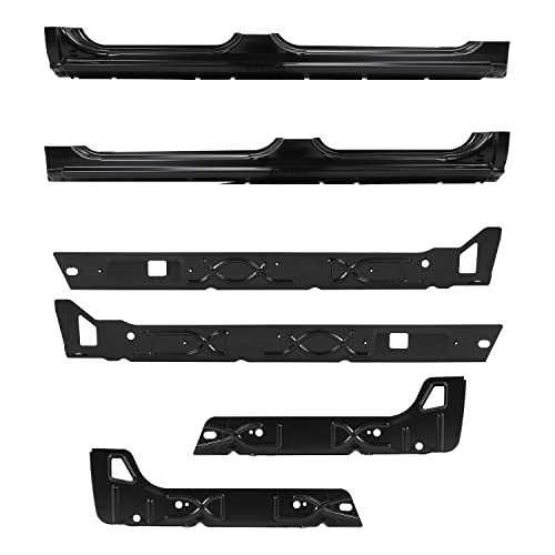 Outer Rocker Panels & Inner Rocker Panels Compatible with 1999-2007 Chevy Chevrolet Silverado GMC 4 Door Truck Crew Cab Pickup (Driver & Passage Side)-3 Packages