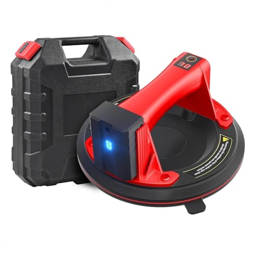 Kethvoz Electric Suction Cup, 440lbs Heavy Duty Vacuum Lifter with 8'' Automatic Ventosas para Ceramica, Industrial Gripper for Glass/Tile/Mirror/Car Windshield (Ideal for Construction & Auto Repair)