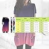 Generisch Long Shirt Women's Oversized Summer T-Shirt Short Sleeve Crew Neck with Pocket Long Tunic T Shirt Long Tops Plain Elegant Long Blouse Women's Casual for Leggings Loose Pullover, Clothes E2 #3