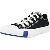 Kautschuk Sohle Converse Chuck Taylor All Star Ox Logo Play Schwarz/Blau (Black/Rush Blue) Textil 35 EU