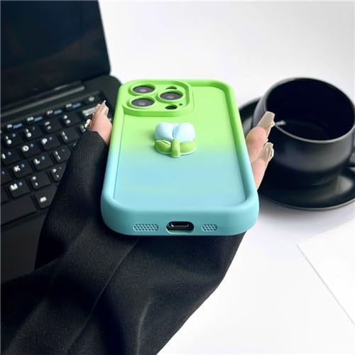 Coque silicone Samsung A52 A73 fleurs 3D anti-glisse vert - 5