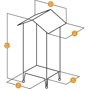 Ferplast Voliera per Uccelli - Adatta per Esterni e Interni - Ideale per Canarini, Bengalini, Cocorite e Inseparabili - Struttura in Metallo con Accessori Inclusi: Posatoi e Ruote - Dimensioni: 76,5 x 57 x h 161,5 cm - immagine 2