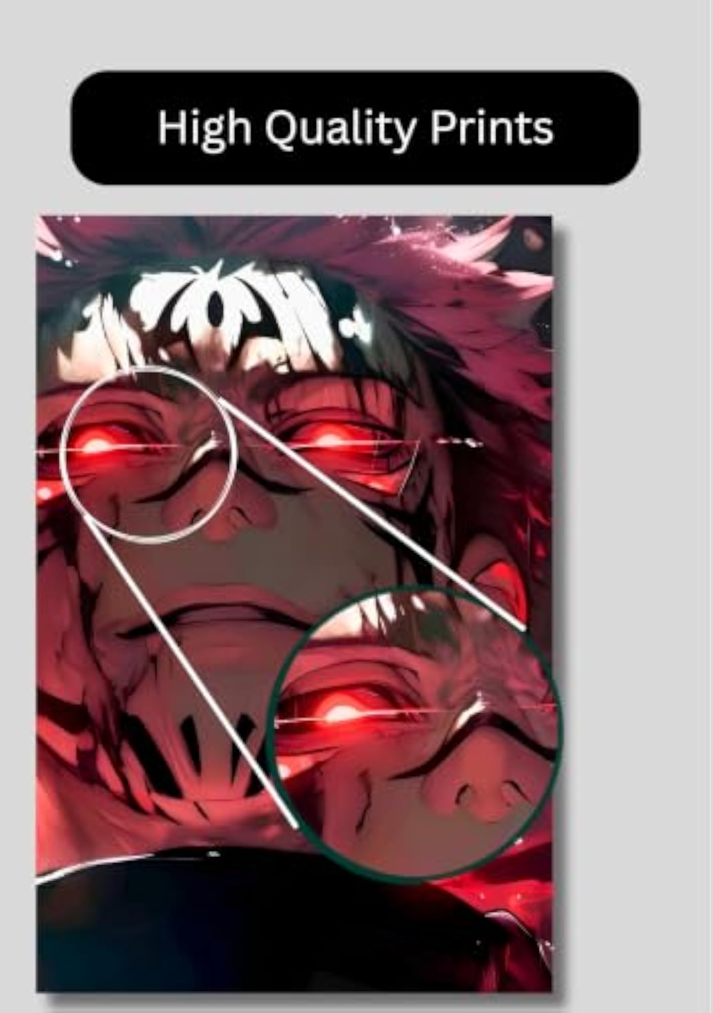 Ryomen Sukuna Split Poster, Jujutsu Kaisen Wall Art