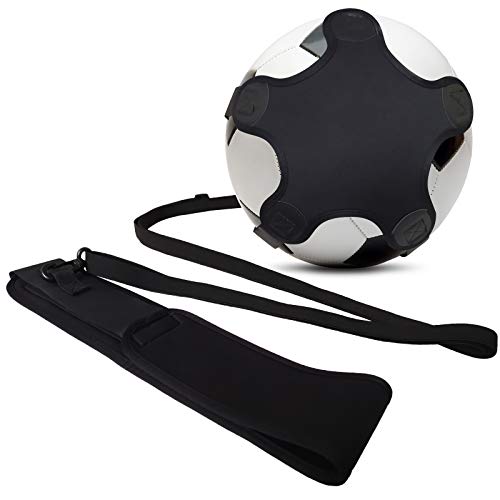 Kai Xin Solo Soccer Trainer, Football Volleyball Rugby Kick Training AidsSolo Skill Practice Equipment for Kids Adult with Elastic Adjustable Waist Beltï¼ŒFits Size 3,4,5 Footballs Volleyball Rugby