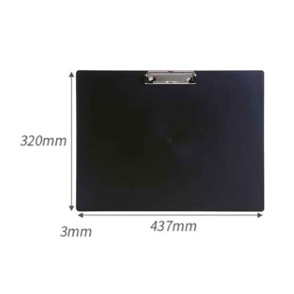 Zwischenablage für Bürobedarf Doppel-Clip-Schreibtafel-Clip, Multifunktions-Zeichenbrett-Zwischenablage A3, Kunststoff-Schreibmappe Splint 3PC Haltbarer Clip mit niedrigem Profil (Color : D)