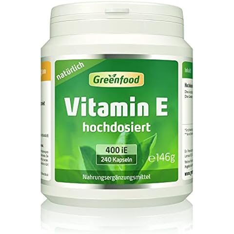 Vitamin E, 400 iE, natürlich, 240 Softgel-Kapseln - unterstützt den Schutz der Zellen vor oxidativem Stress. OHNE künstliche Zusätze. Ohne Gentechnik Cover