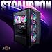 STGAubron Gaming PC Desktop Computer, AMD Ryzen 5 5500 up to 4.2G, GeForce RTX 3060 12G, 16G DDR4, 1T SSD, WiFi 6, BT 5.2, RGB Fan x4, Windows 11 Home