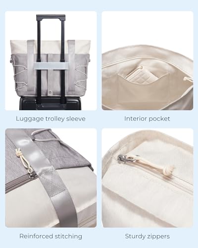 Bagsmart Tote Bag For Women, Foldable Tote Bag With Zipper Large Handbags Shoulder Bag Commuter Bag For Travel/Work/Sport thumb #5