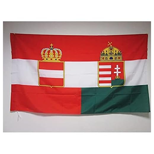 AZ FLAG Österrike-Ungerns flagga 1867-1918 90 x 60 cm - Österrike-Ungersk imperiumflagga 60 x 90 cm stånghylsa