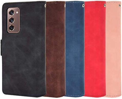 SPAK Samsung Galaxy Z Fold 2 5G Case,Premium Leather Wallet Flip Cover for Samsung Galaxy Z Fold 2 5G (Black)