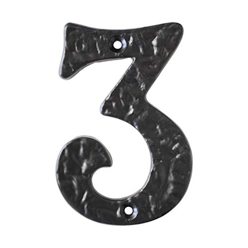 Rch Hardware No-Ir570-100 Iron House Number, 4 Inch, Black #TOP21
