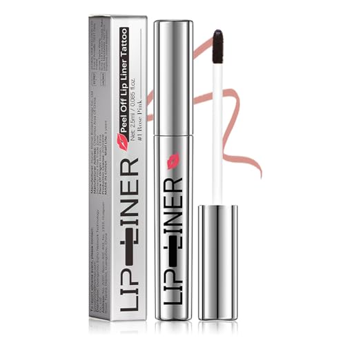 Peel Off Lip Liner - Peel Off Lip Stain - Easy Peel & Reveal Tattoo Lip Liner with Matte Finish - Waterproof, Transfer-proof, Anti-Smudge Highly Pigmented Color