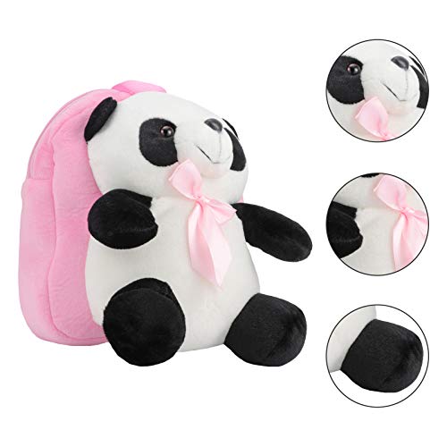 Mochila infantil de pelúcia com panda Valicclud para estudantes, bolsa de ombro para viagem, acampam