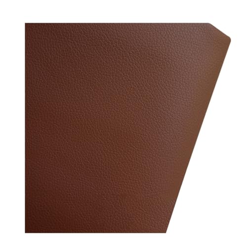 Tissu simili cuir marron chocolat au mètre 160 cm tapisserie canapé meuble veste imperméable