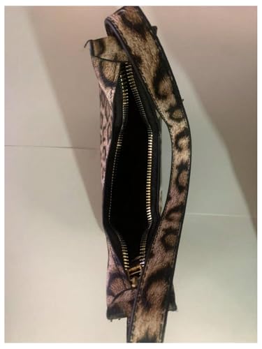 MakeMeChic Women's Leopard Print Shoulder Bag Top Handle Zipper Y2k Underarm Bag3