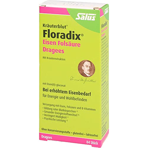 Floradix Eisen Folsäure Dragees 84 stk