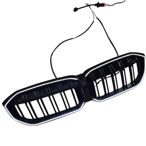 Grille de calandre pour BMW Série 3 G20 2023 2024 en version double ligne noir brillant