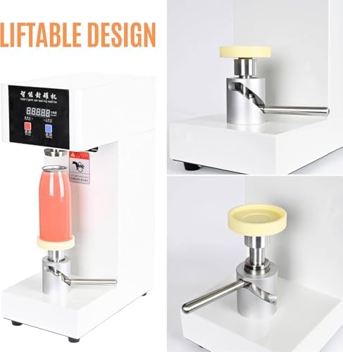 Commercial Benchtop Can Seamer Machine, Adjustable Height Tin Can Sealing & Capping Machine with LCD Panel & Counter - 220V, Perfect for Home & Small Business Use