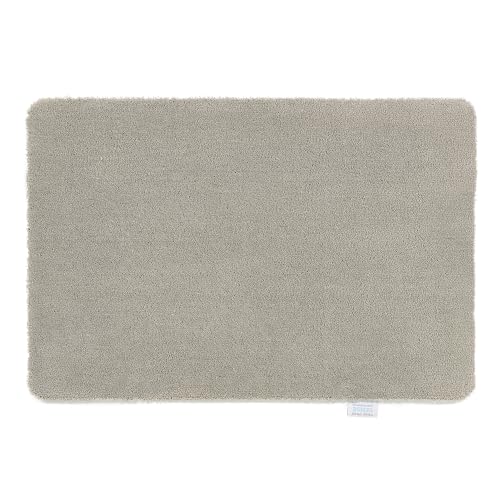 Image of HUG RUG Washable Dirt Trapper Door Mat Kitchen Hallway Doorway, Made in the UK, Sense Ghost Grey 50X75