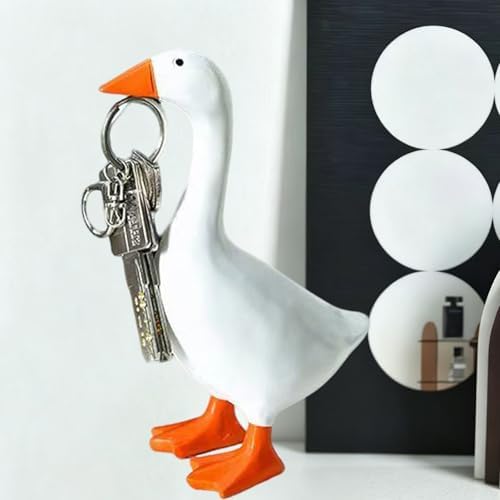 Gak, Gak 4 KPMPTVR Magnetic Desk Goose Key Holder, 6.5 Inch Funny Resin Goos...