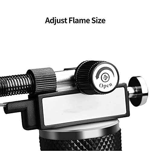 Encendedor a gas recargable ajustable con llama potente miniatura 2
