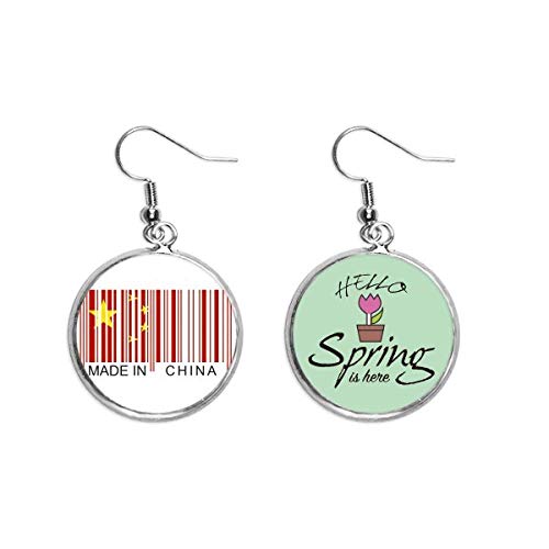 Pendientes de primavera estilo nacional chino y joyas con colgante decorativo