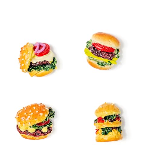 4-Piece Burger Fridge Magnets Set