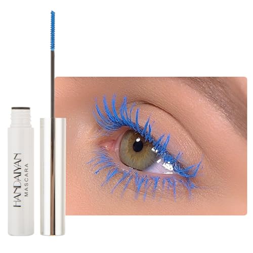 Máscara azul cielo resistente al agua, larga duración, extensión de rímel para Navidad, Halloween, fiestas, bodas