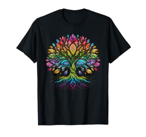 Tree Life Drapeau arc-en-ciel LGBTQ Cool Gay Pride pour enfants et hommes T-Shirt