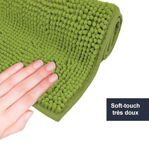 Tapis de douche antidérapant 45x45 cm bleu pétrole lavable WohnDirect - 6