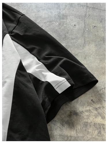 SOLY HUX Men's Short Sleeve T Shirts Streetwear Color Block Graphic Tees Unisex Casual Summer Tops3